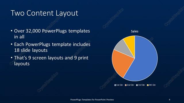 Two Content presentation slide layout