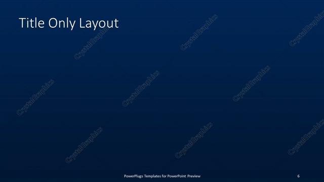 Title Only presentation slide layout