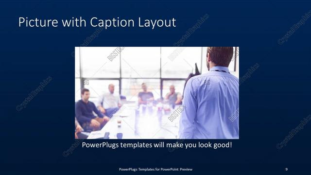 Picture with Caption presentation slide layout