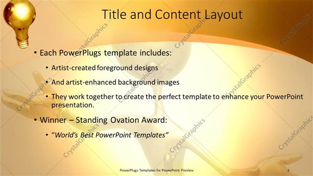 Title and Content presentation slide layout