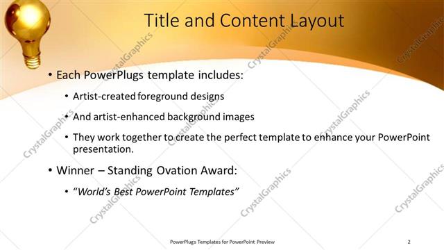 Title and Content presentation slide layout