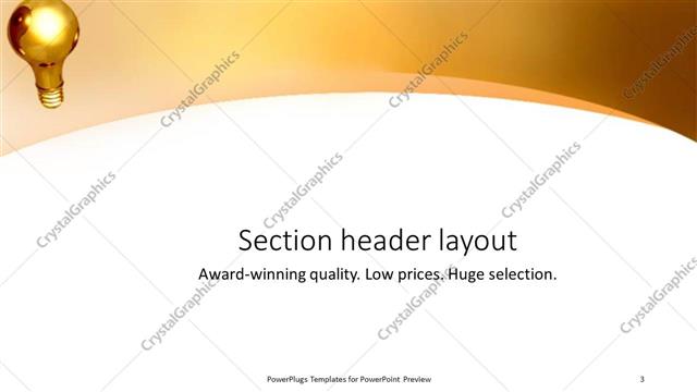 Section Header presentation slide layout