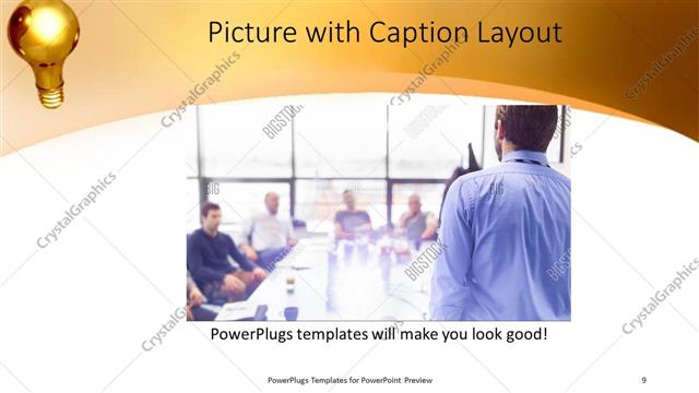 Picture with Caption presentation slide layout