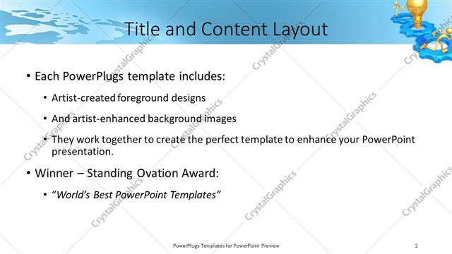 Title and Content presentation slide layout
