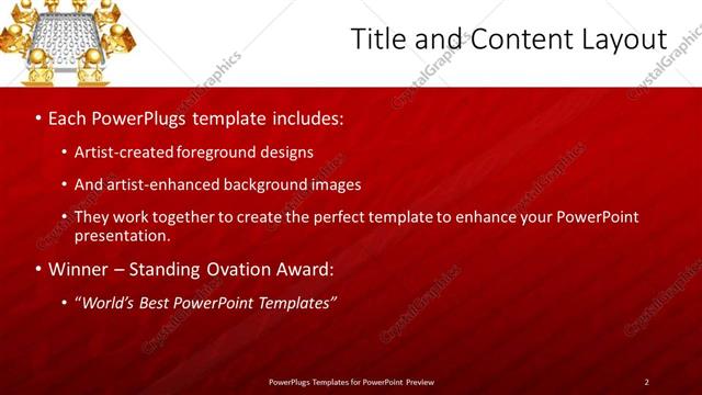 Title and Content presentation slide layout