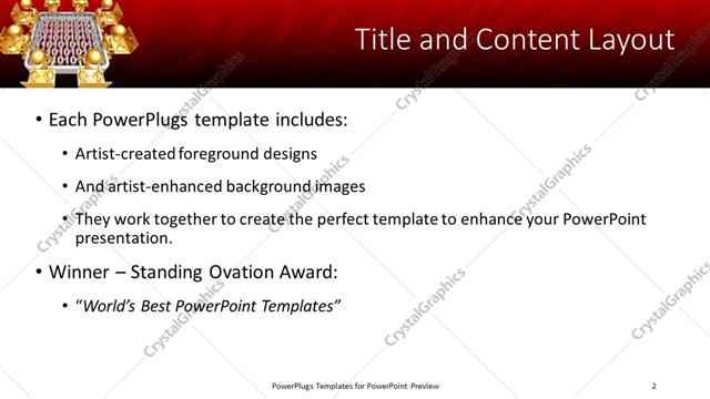Title and Content presentation slide layout