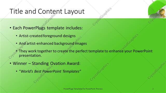 Title and Content presentation slide layout
