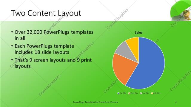 Two Content presentation slide layout