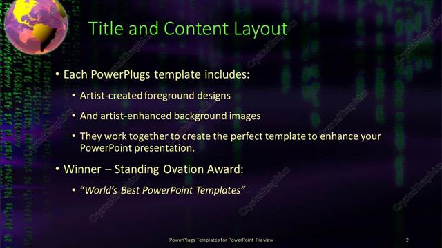 Title and Content presentation slide layout