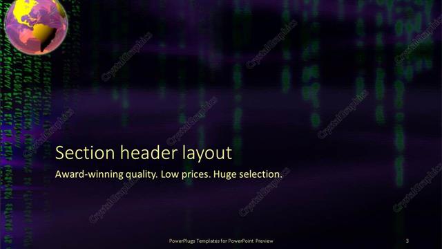 Section Header presentation slide layout
