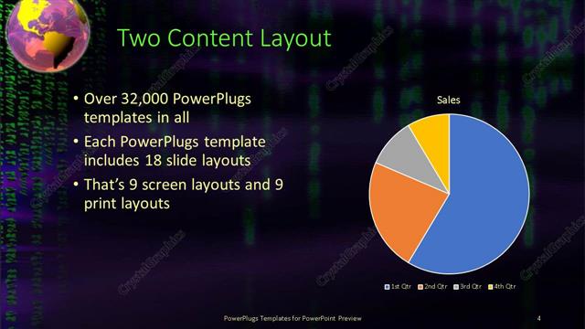 Two Content presentation slide layout