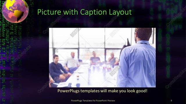 Picture with Caption presentation slide layout