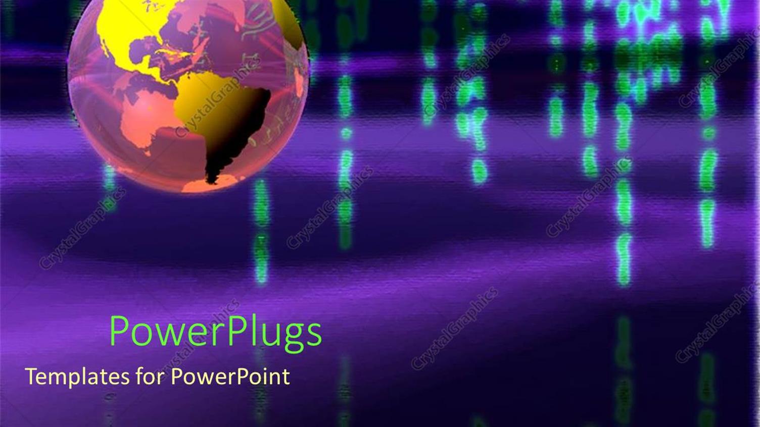 Featuring Gold and Pink Earth Globe on a Blue Background