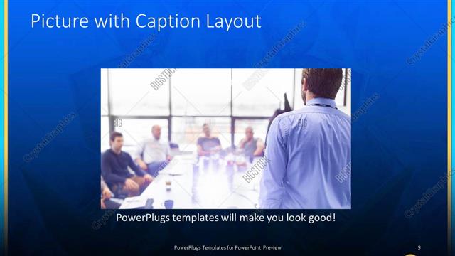 Picture with Caption presentation slide layout