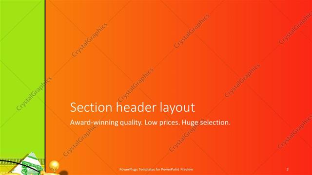 Section Header presentation slide layout