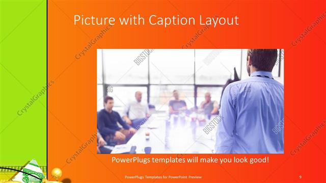 Picture with Caption presentation slide layout