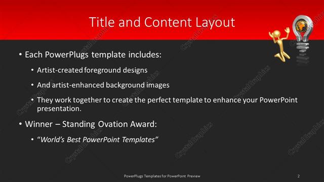 Title and Content presentation slide layout