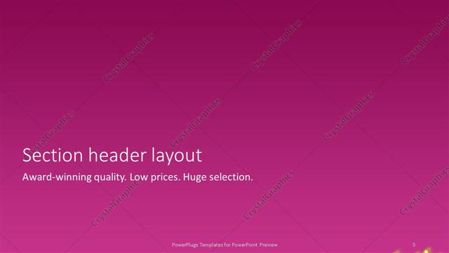 Section Header presentation slide layout