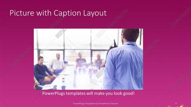 Picture with Caption presentation slide layout