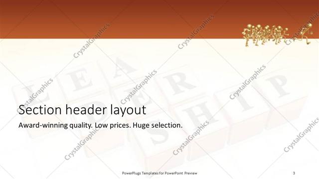 Section Header presentation slide layout