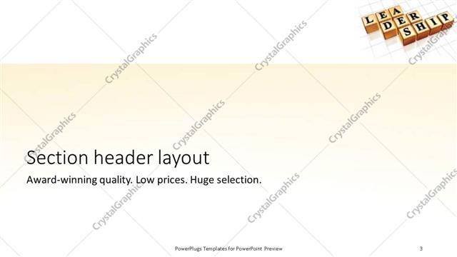 Section Header presentation slide layout