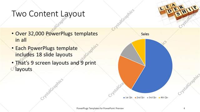 Two Content presentation slide layout