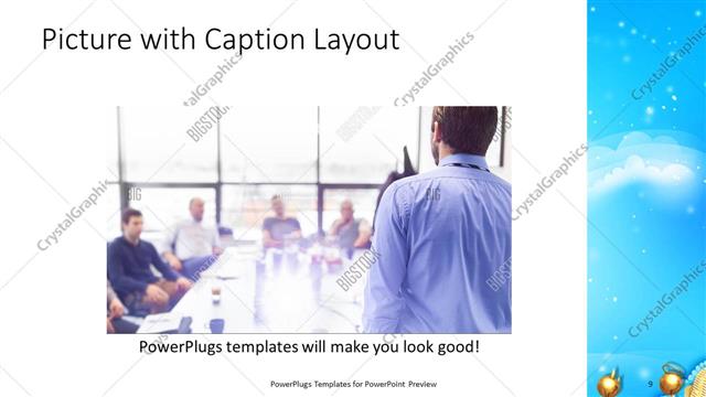 Picture with Caption presentation slide layout
