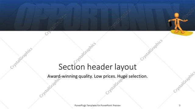 Section Header presentation slide layout