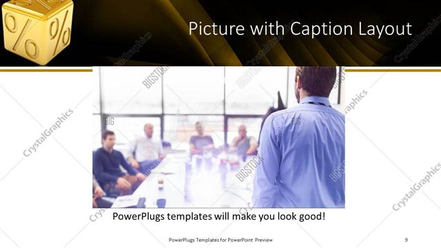 Picture with Caption presentation slide layout