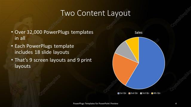 Two Content presentation slide layout