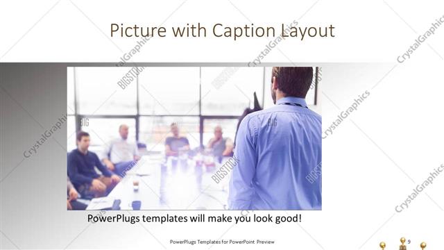 Picture with Caption presentation slide layout