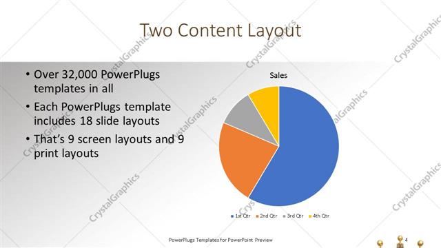 Two Content presentation slide layout