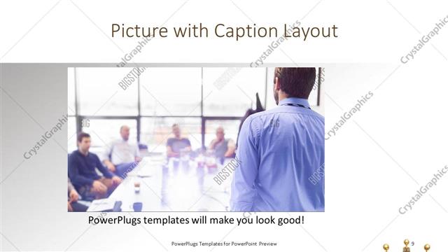 Picture with Caption presentation slide layout