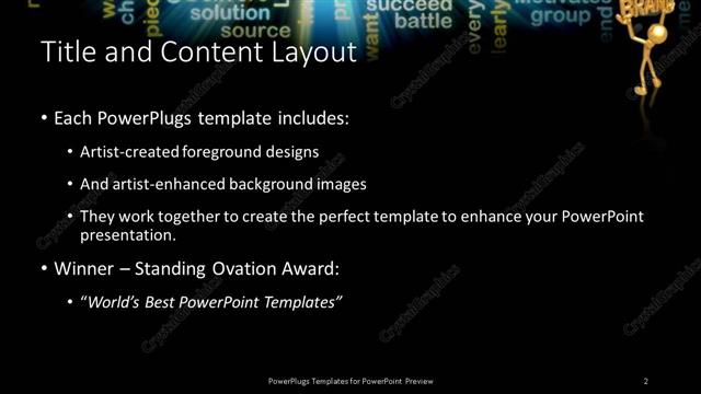 Title and Content presentation slide layout