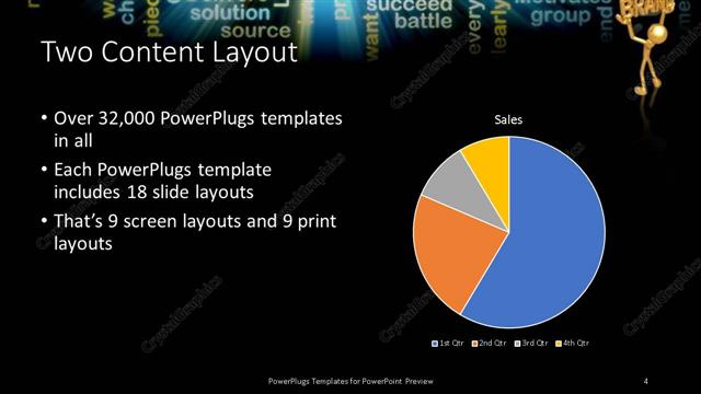 Two Content presentation slide layout