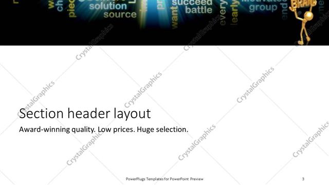 Section Header presentation slide layout