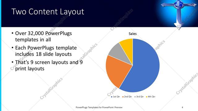 Two Content presentation slide layout