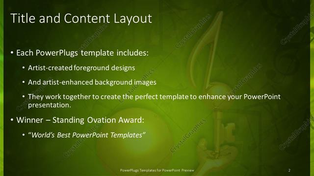 Title and Content presentation slide layout
