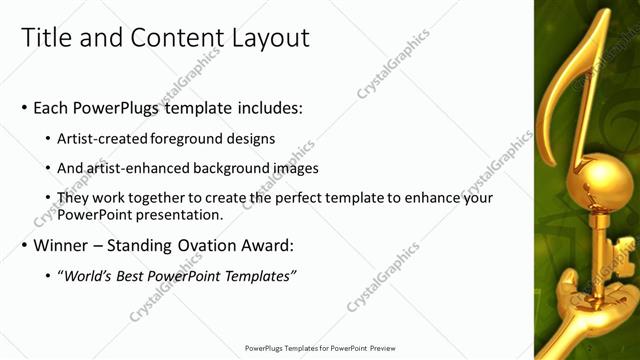 Title and Content presentation slide layout
