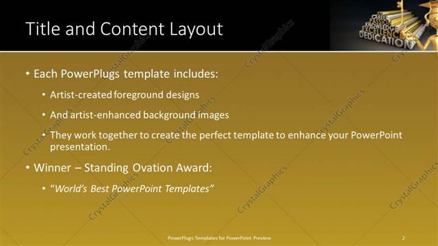 Title and Content presentation slide layout