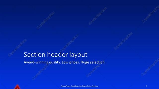 Section Header presentation slide layout