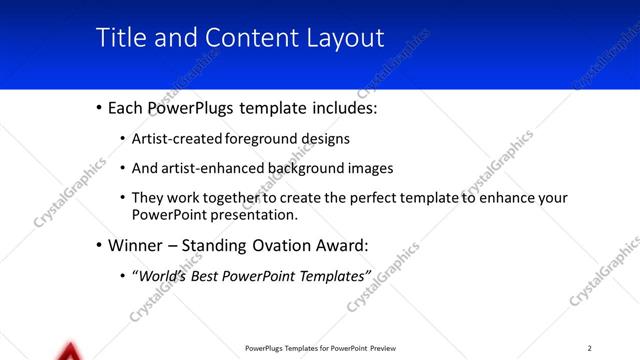 Title and Content presentation slide layout