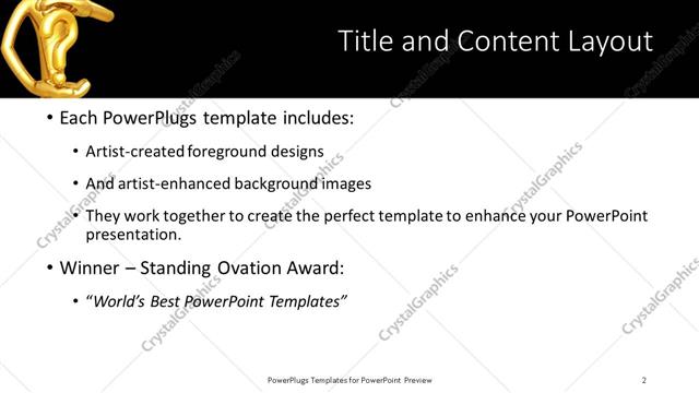 Title and Content presentation slide layout
