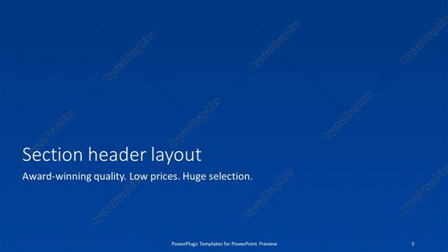 Section Header presentation slide layout