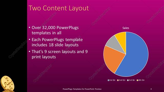 Two Content presentation slide layout
