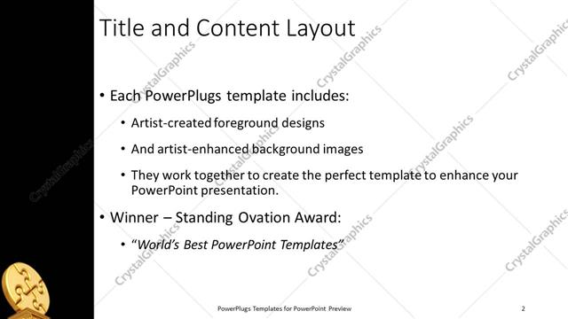 Title and Content presentation slide layout