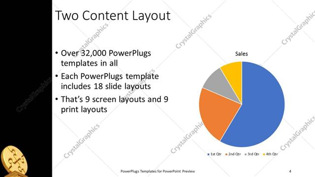 Two Content presentation slide layout