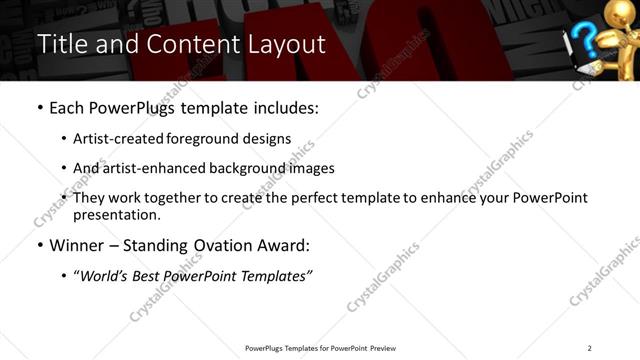 Title and Content presentation slide layout
