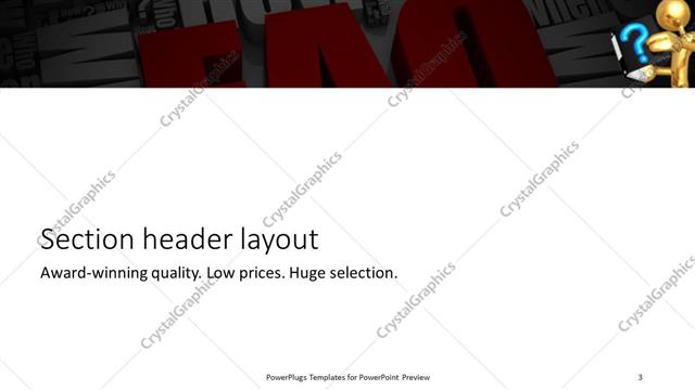 Section Header presentation slide layout