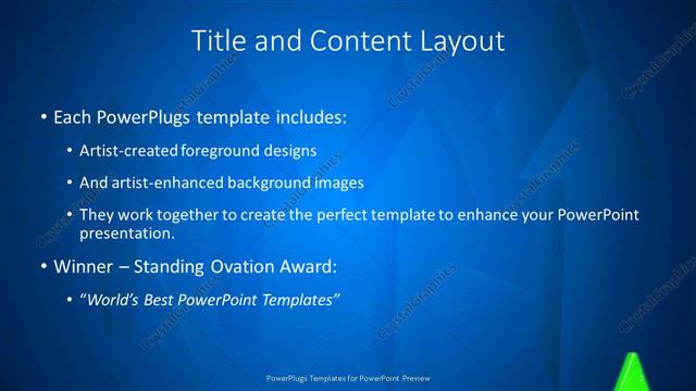 Title and Content presentation slide layout